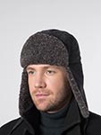 Шапка STETSON арт. 9291111 BOMBER CAP DENIM GARAGE THEME (черный)